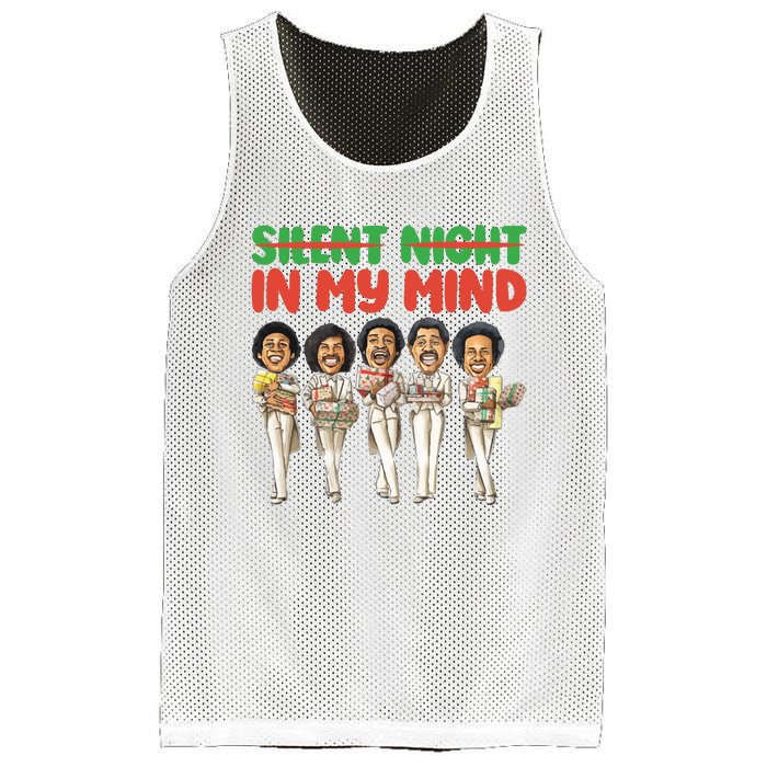 Silent Night In My Mind Black African American Christmas Mesh Reversible Basketball Jersey Tank