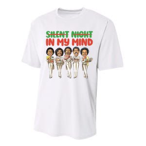 Silent Night In My Mind Black African American Christmas Performance Sprint T-Shirt