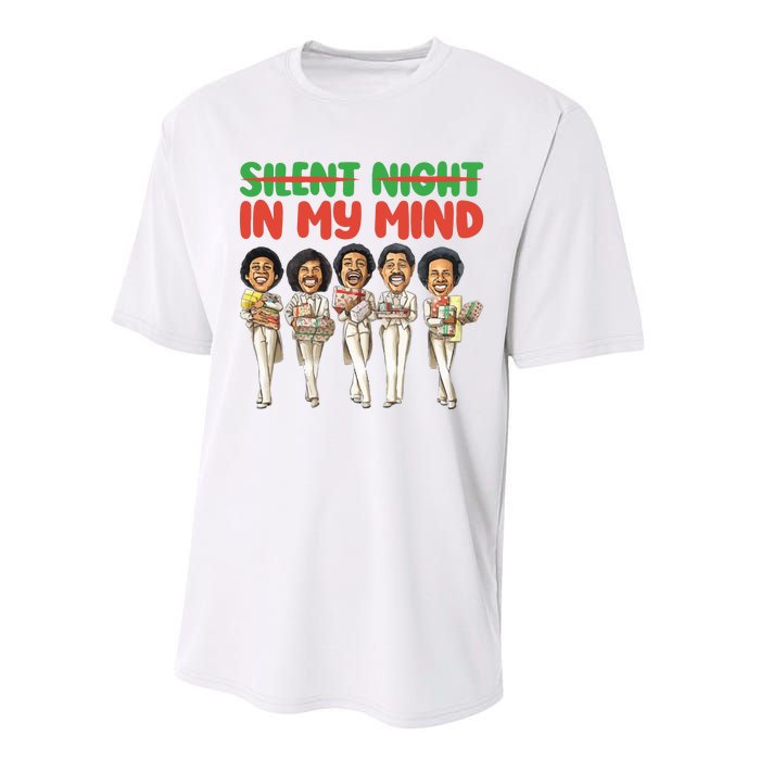 Silent Night In My Mind Black African American Christmas Performance Sprint T-Shirt