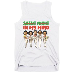 Silent Night In My Mind Black African American Christmas Tank Top