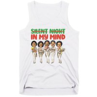 Silent Night In My Mind Black African American Christmas Tank Top