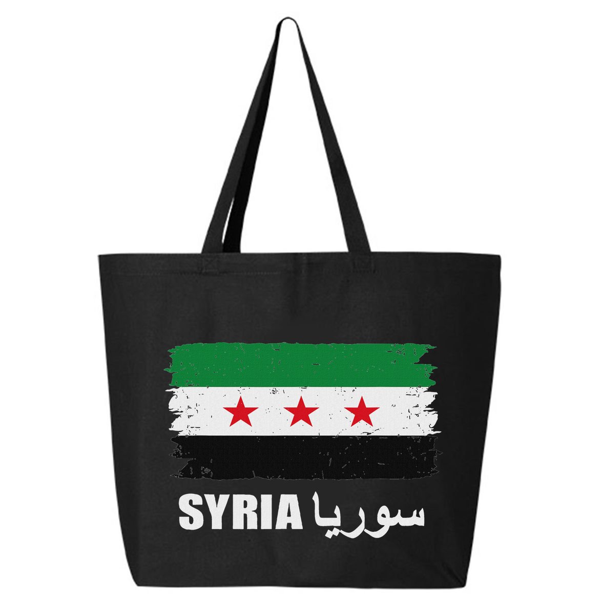 Syria Name In Arabic Syria Flag New Syrian Flag Syria 25L Jumbo Tote
