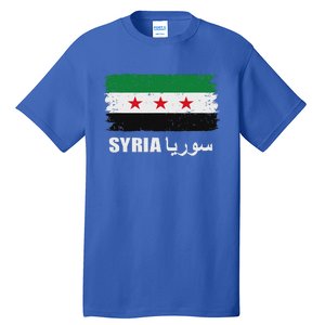 Syria Name In Arabic Syria Flag New Syrian Flag Syria Tall T-Shirt