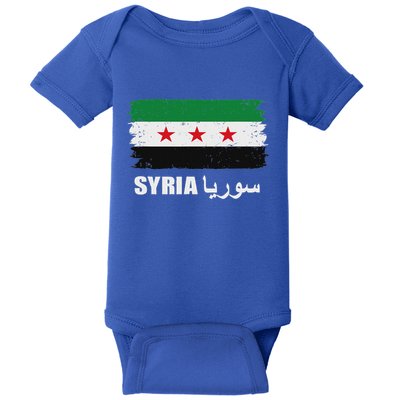 Syria Name In Arabic Syria Flag New Syrian Flag Syria Baby Bodysuit