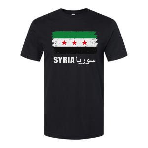 Syria Name In Arabic Syria Flag New Syrian Flag Syria Softstyle CVC T-Shirt