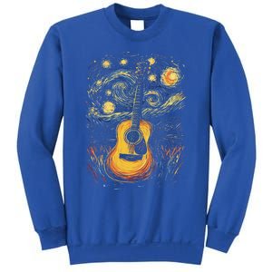 Starry Night Inspired Acoustic Guitar Sweatshirt