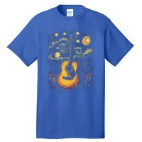 Starry Night Inspired Acoustic Guitar Tall T-Shirt