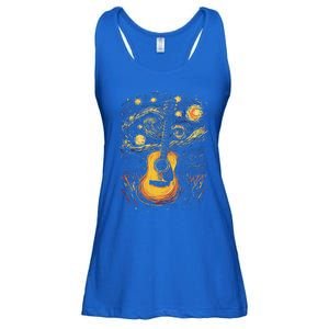 Starry Night Inspired Acoustic Guitar Ladies Essential Flowy Tank