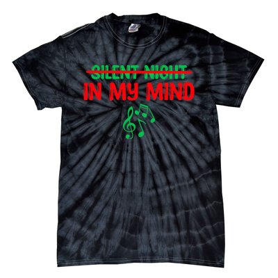 Silent Night In My Mind - Music Christmas Graphic  Tie-Dye T-Shirt