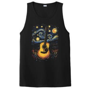 Starry Night Inspired Acoustic Guitar PosiCharge Competitor Tank