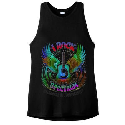 Spectrum Neurodiversity I ROCK THE SPECTRUM Autism Mom Ladies PosiCharge Tri-Blend Wicking Tank