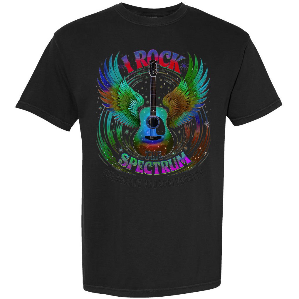 Spectrum Neurodiversity I ROCK THE SPECTRUM Autism Mom Comfort Colors T-Shirt