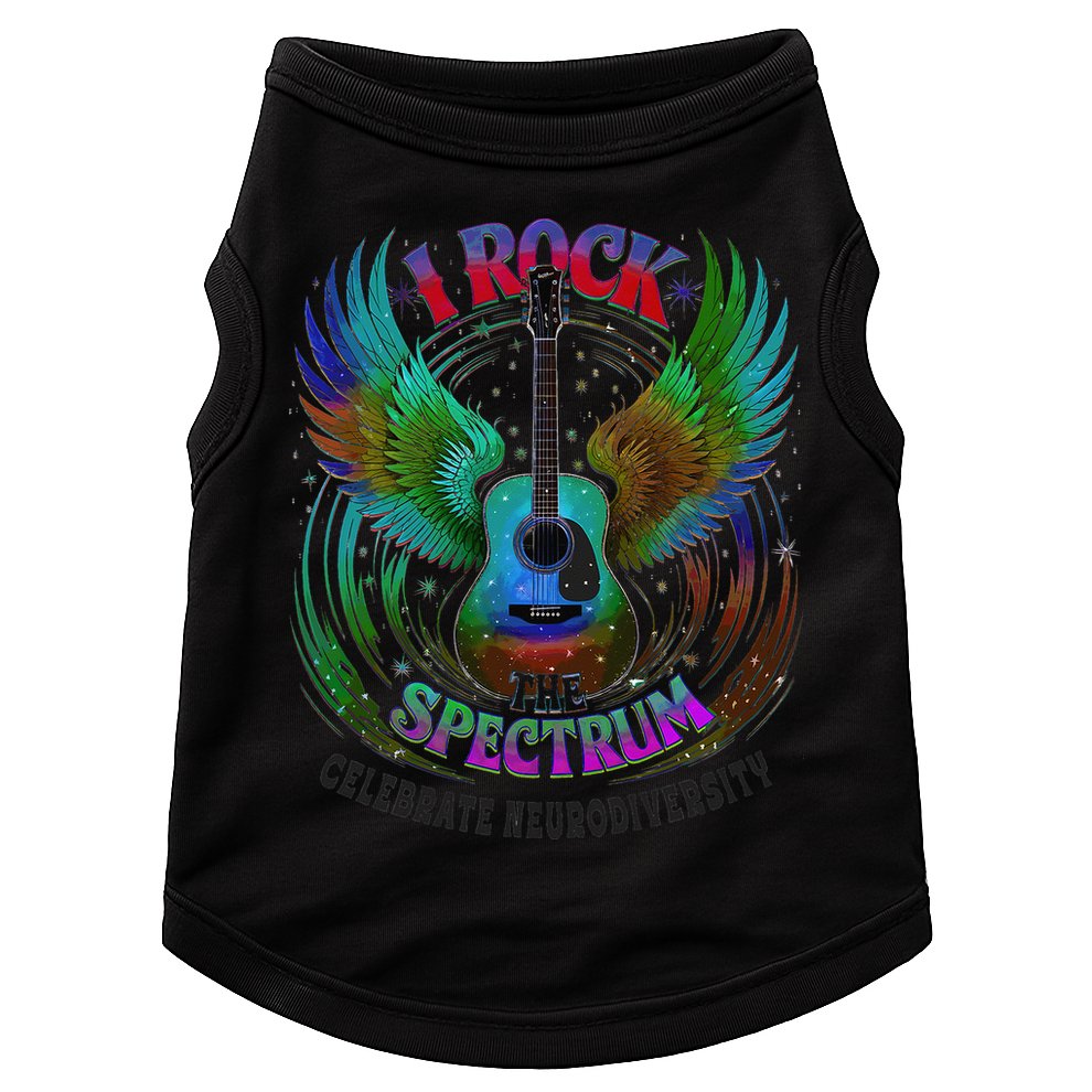 Spectrum Neurodiversity I ROCK THE SPECTRUM Autism Mom Doggie Tank