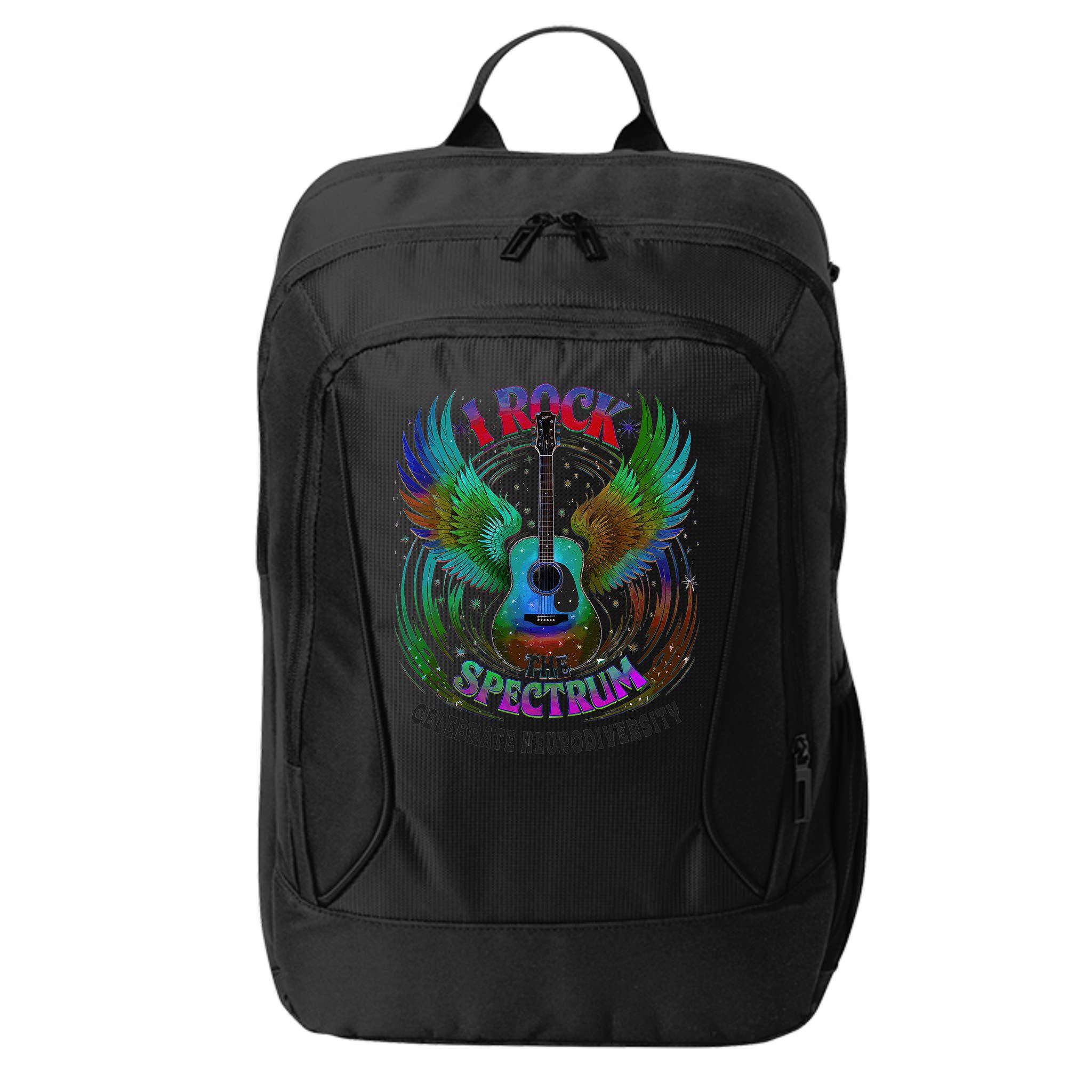 Spectrum Neurodiversity I ROCK THE SPECTRUM Autism Mom City Backpack