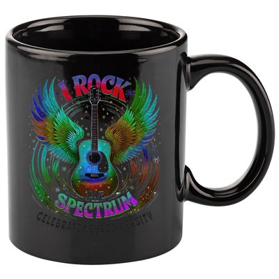 Spectrum Neurodiversity I ROCK THE SPECTRUM Autism Mom 11oz C Handle Ceramic Mug
