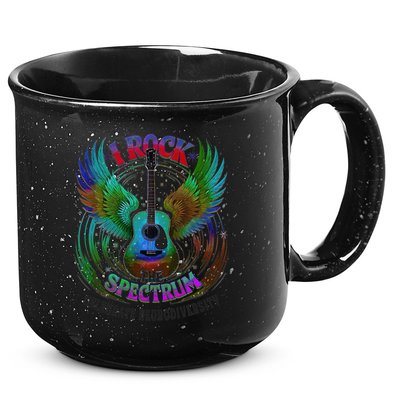 Spectrum Neurodiversity I ROCK THE SPECTRUM Autism Mom 15oz Campfire Ceramic Mug