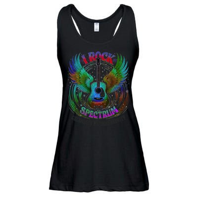 Spectrum Neurodiversity I ROCK THE SPECTRUM Autism Mom Ladies Essential Flowy Tank