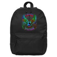 Spectrum Neurodiversity I ROCK THE SPECTRUM Autism Mom 16 in Basic Backpack