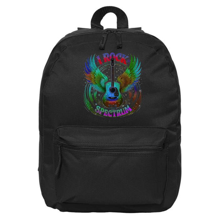 Spectrum Neurodiversity I ROCK THE SPECTRUM Autism Mom 16 in Basic Backpack