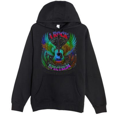 Spectrum Neurodiversity I ROCK THE SPECTRUM Autism Mom Premium Pullover Hoodie