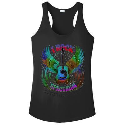 Spectrum Neurodiversity I ROCK THE SPECTRUM Autism Mom Ladies PosiCharge Competitor Racerback Tank