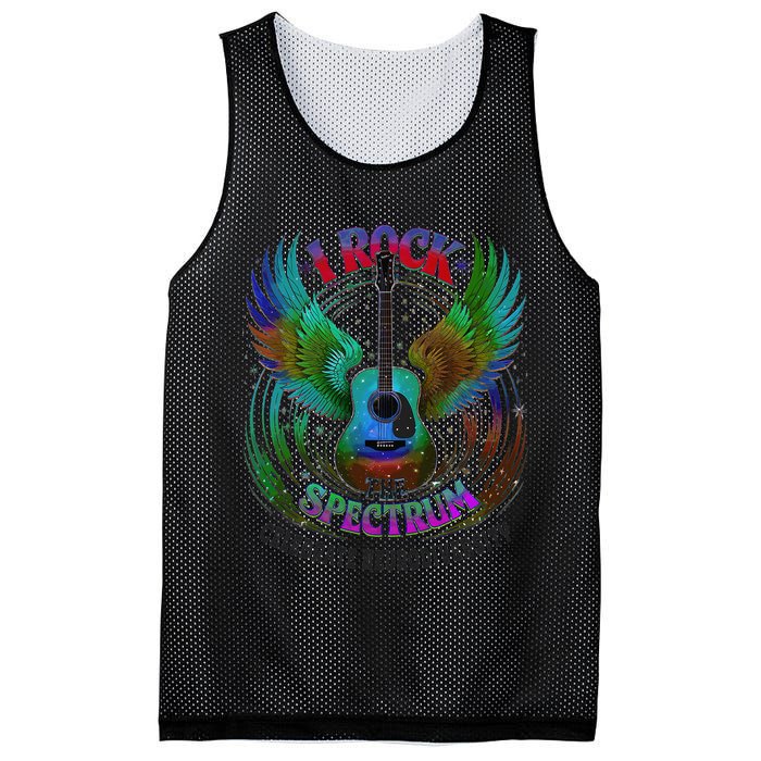 Spectrum Neurodiversity I ROCK THE SPECTRUM Autism Mom Mesh Reversible Basketball Jersey Tank