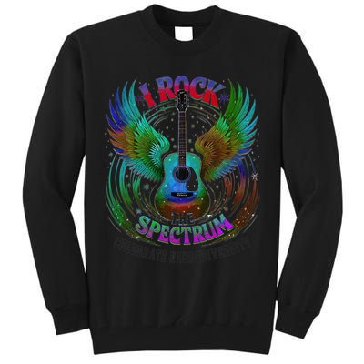 Spectrum Neurodiversity I ROCK THE SPECTRUM Autism Mom Tall Sweatshirt