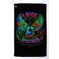 Spectrum Neurodiversity I ROCK THE SPECTRUM Autism Mom Golf Towel