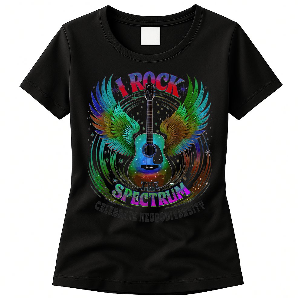 Spectrum Neurodiversity I ROCK THE SPECTRUM Autism Mom Womens T-Shirt