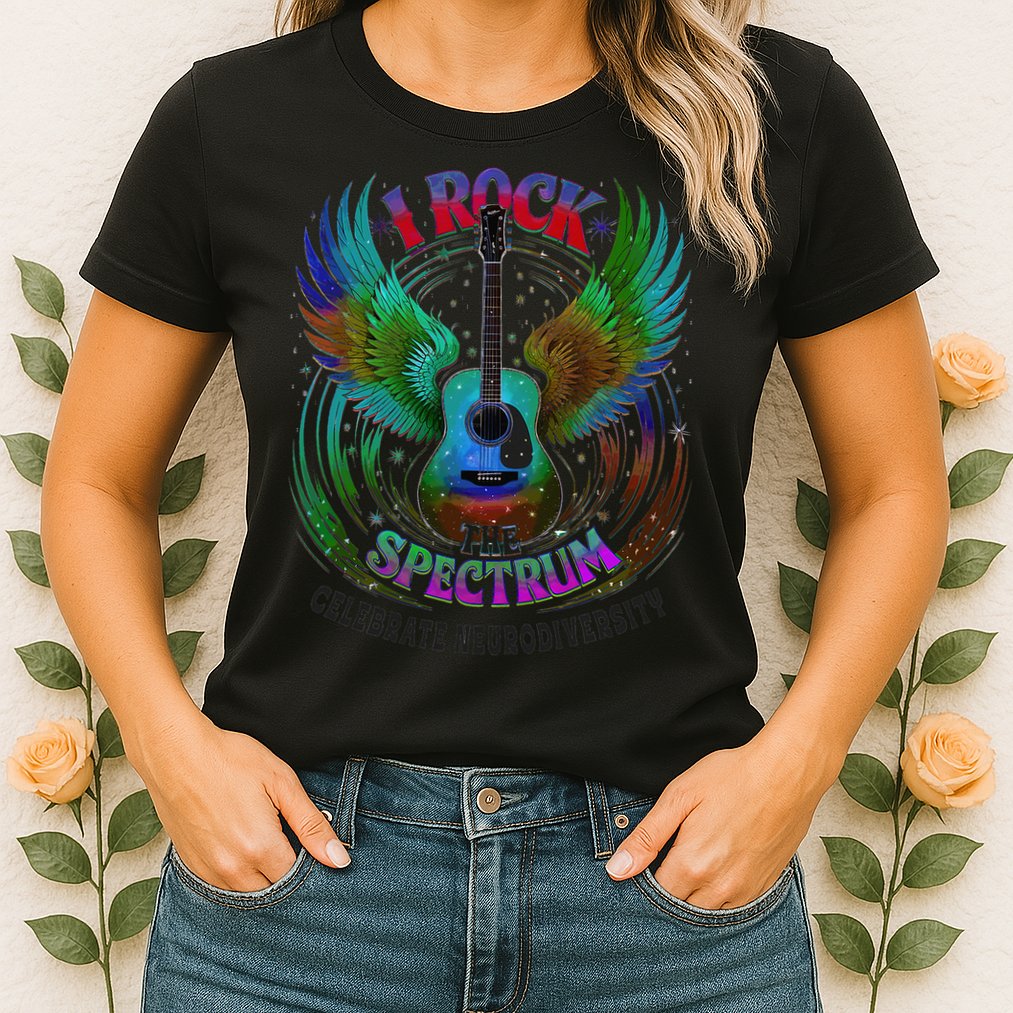 Spectrum Neurodiversity I ROCK THE SPECTRUM Autism Mom Womens T-Shirt