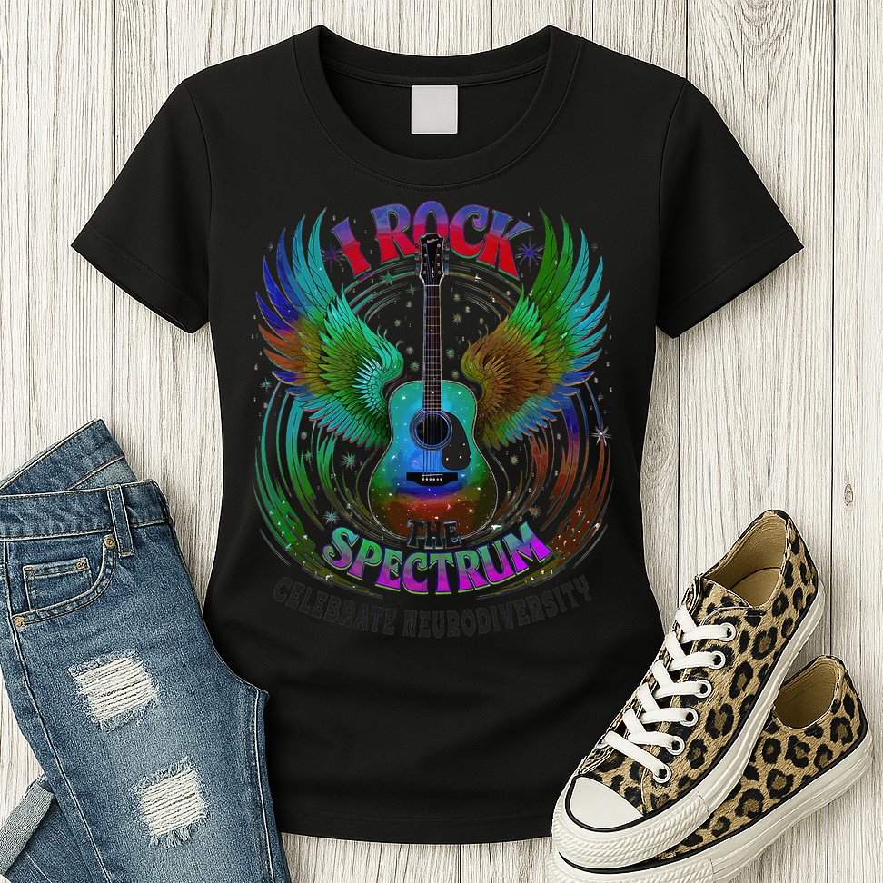 Spectrum Neurodiversity I ROCK THE SPECTRUM Autism Mom Womens T-Shirt