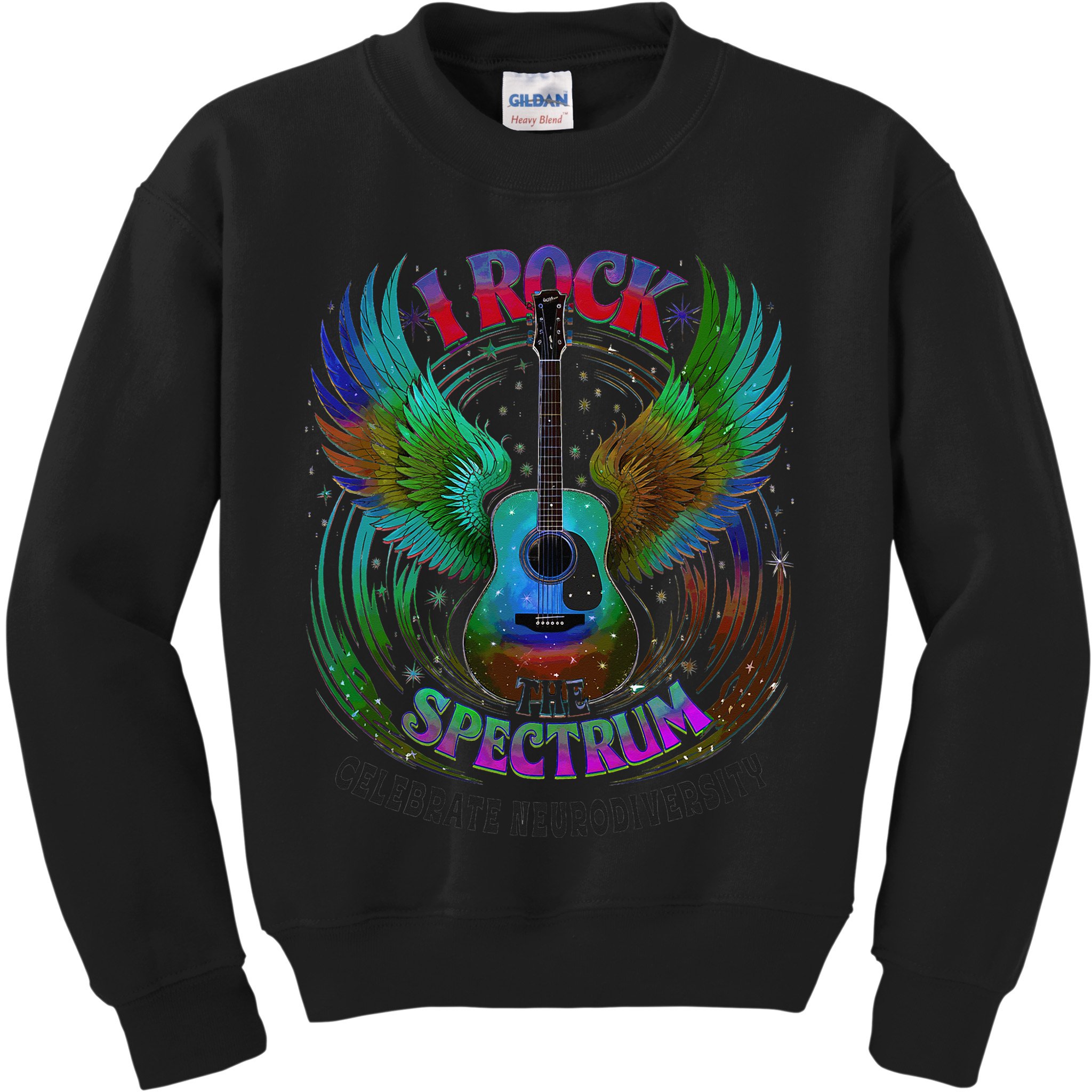 Spectrum Neurodiversity I ROCK THE SPECTRUM Autism Mom Kids Sweatshirt