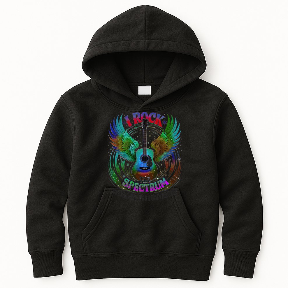 Spectrum Neurodiversity I ROCK THE SPECTRUM Autism Mom Kids Hoodie