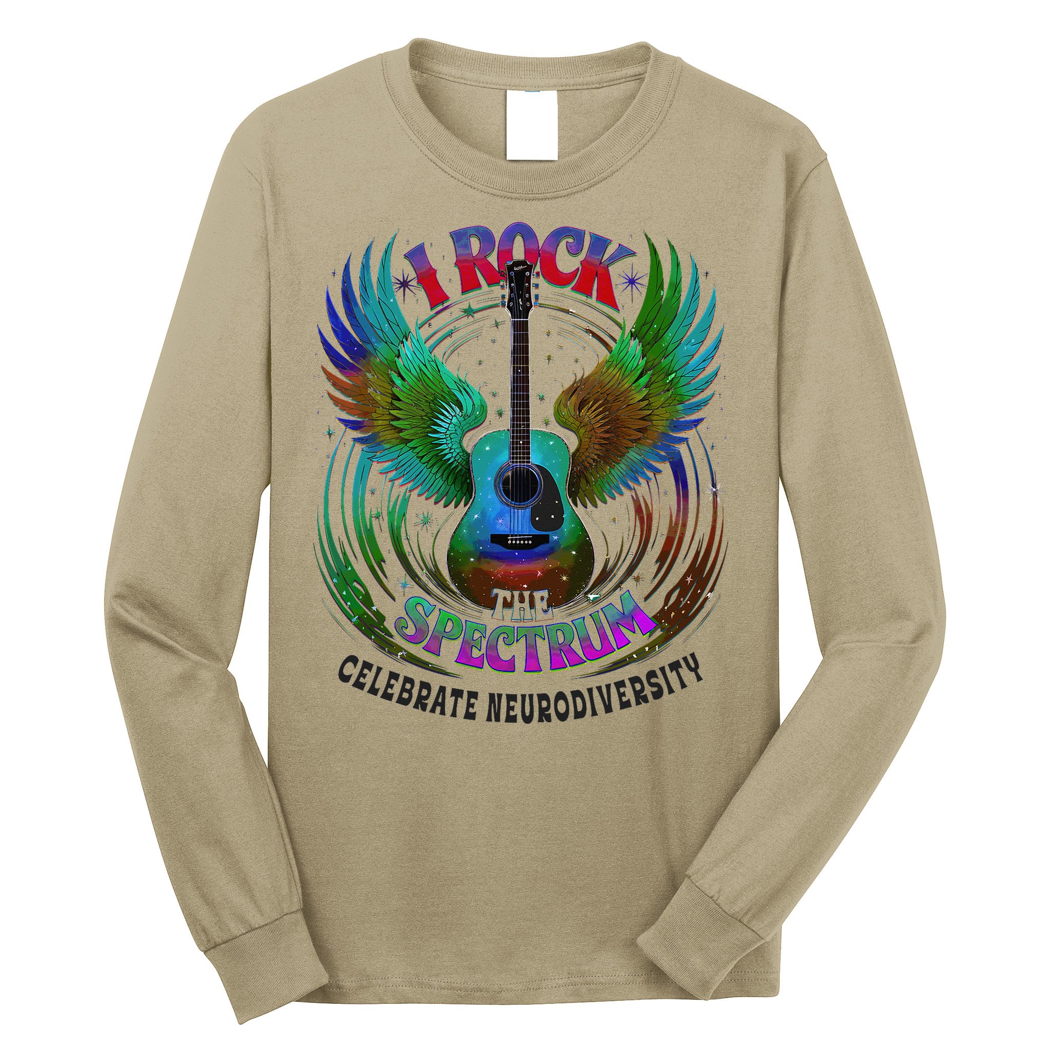 Spectrum Neurodiversity I ROCK THE SPECTRUM Autism Mom Long Sleeve Shirt