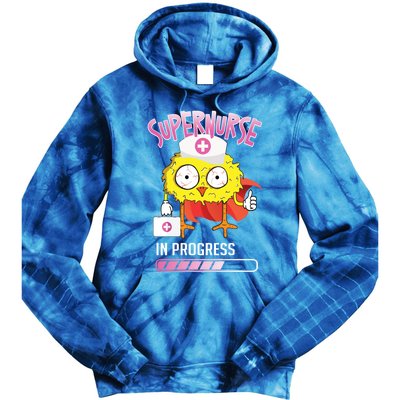 Super Nurse In Progress Future Superhero Rn Nurse Funny Gift Tie Dye Hoodie