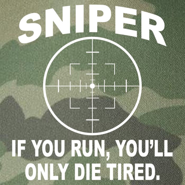 Sniper If You Run You'll Only Die Tired Legacy Tie Dye Trucker Hat