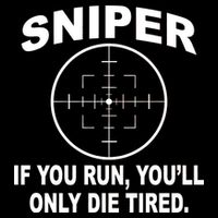 Sniper If You Run You'll Only Die Tired 7-Panel Snapback Hat
