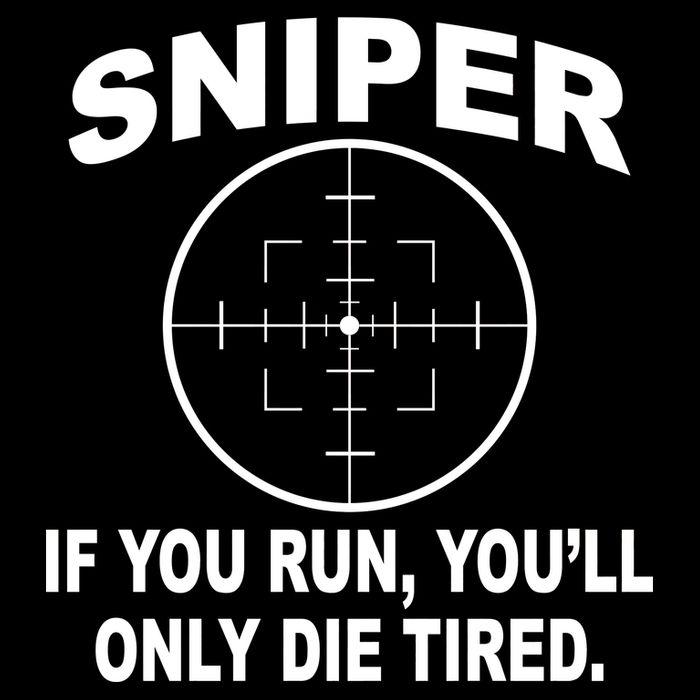 Sniper If You Run You'll Only Die Tired Wool Snapback Cap