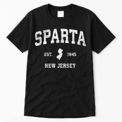 Sparta New Jersey Nj Vintage Established Athletic Sports Design Tall T-Shirt