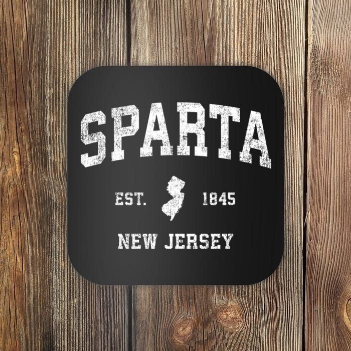 Sparta New Jersey Nj Vintage Established Athletic Sports Design Coaster