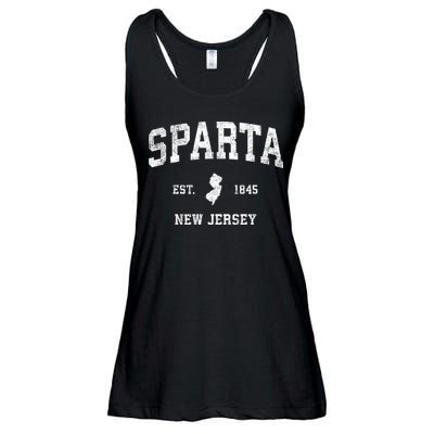 Sparta New Jersey Nj Vintage Established Athletic Sports Design Ladies Essential Flowy Tank
