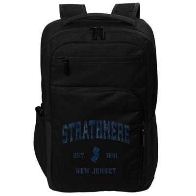 Strathmere New Jersey Nj Vintage Athletic Sports Impact Tech Backpack