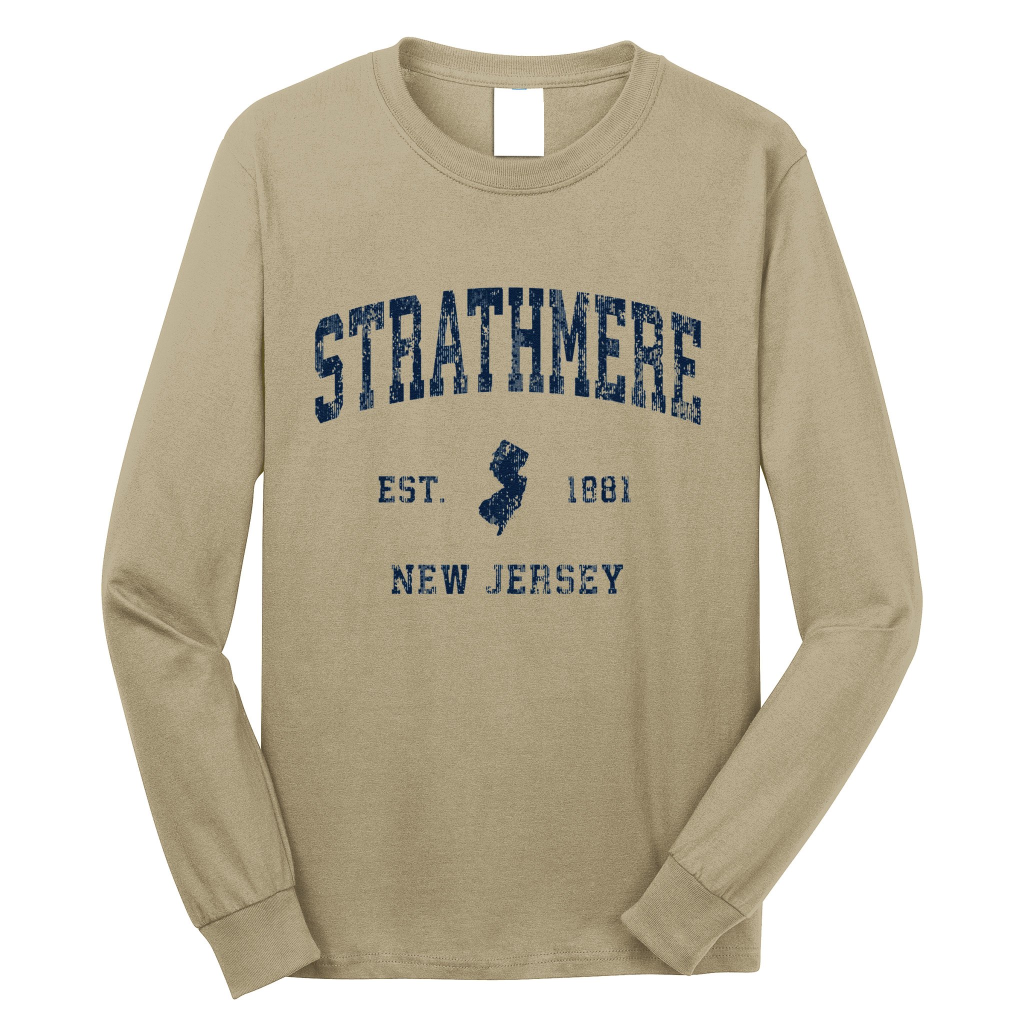 Strathmere New Jersey Nj Vintage Athletic Sports Long Sleeve Shirt