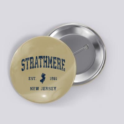 Strathmere New Jersey Nj Vintage Athletic Sports Button