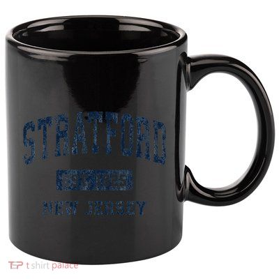 Stratford New Jersey Nj Vintage Athletic Sports 11oz C Handle Ceramic Mug