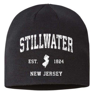 Stillwater New Jersey Nj Vintage Established Athletic Sports Design Sustainable Beanie