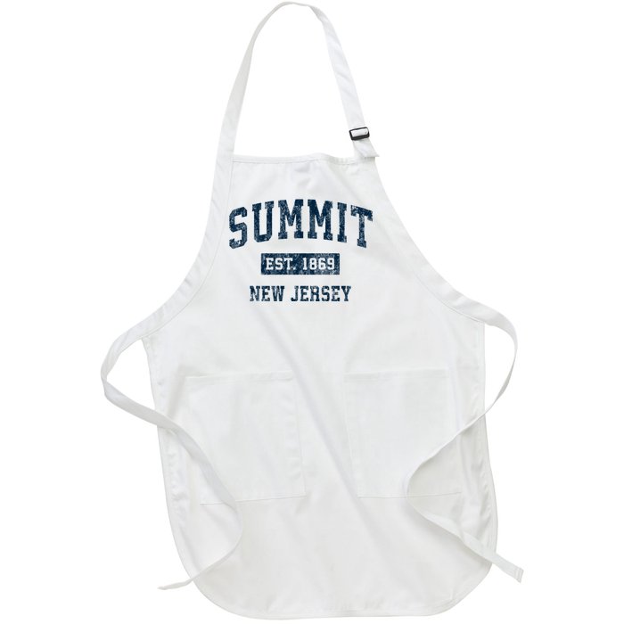 Summit New Jersey Nj Vintage Sports Full-Length Apron With Pockets