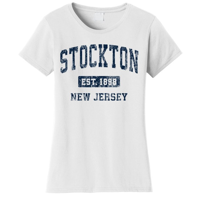 Stockton New Jersey Nj Vintage Athletic Sports Design Women's T-Shirt