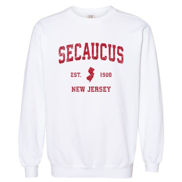 Secaucus New Jersey Nj Vintage Sports Garment-Dyed Sweatshirt