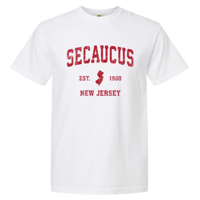 Secaucus New Jersey Nj Vintage Sports Garment-Dyed Heavyweight T-Shirt